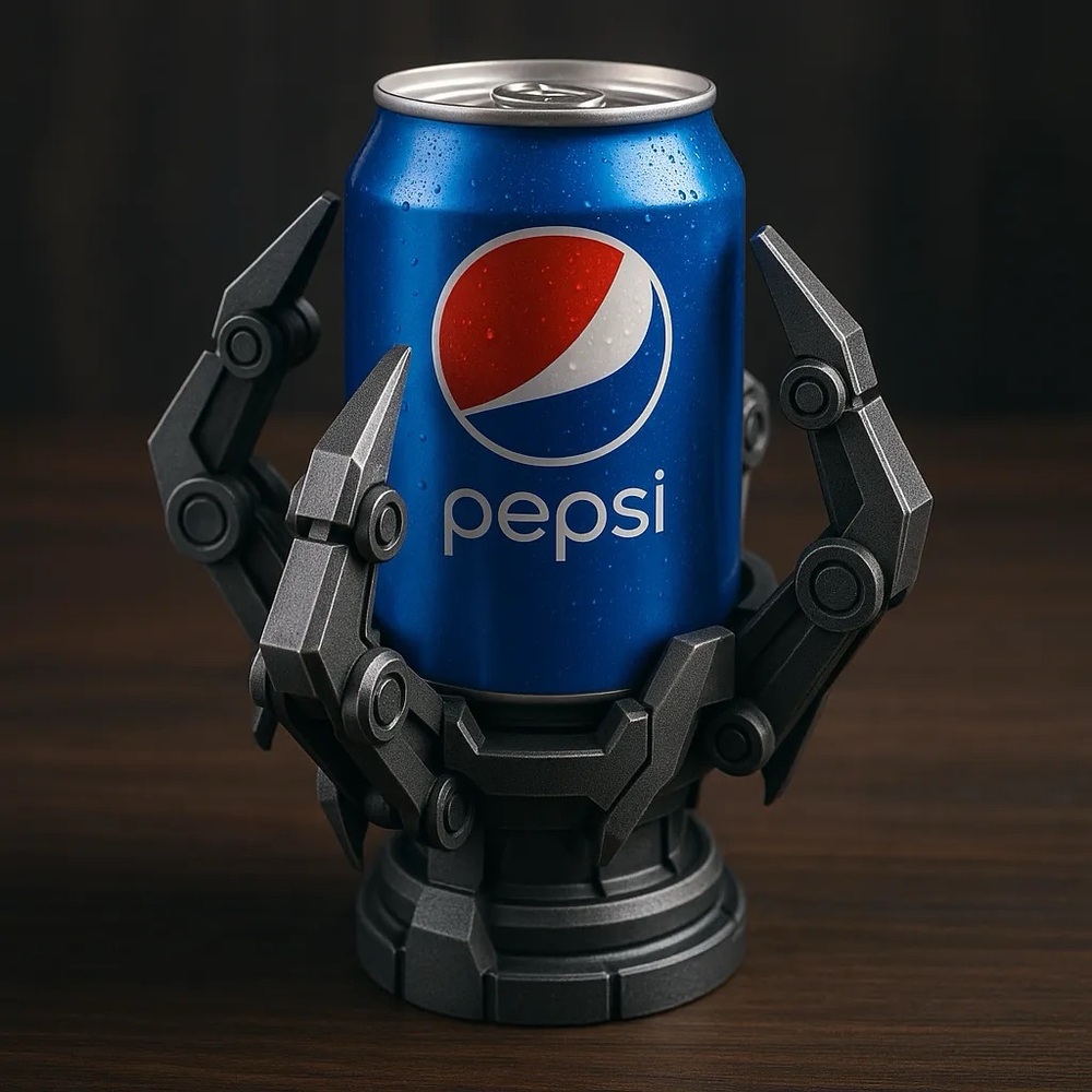 Pepsi Can in Futuristic gray Holder